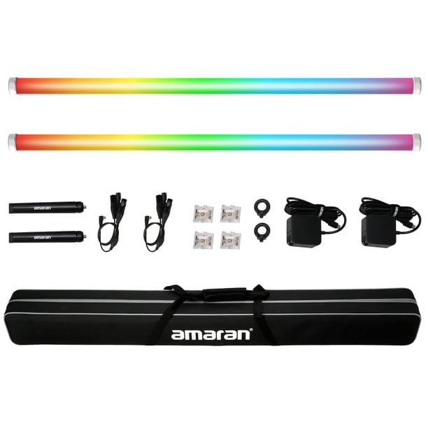 Kit de luces Aputure Amaran PT4c 2 con tubo de píxeles LED RGBWW de 4 pies