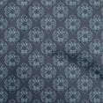 thumbnail image 1 of oneOone Rayon Blue Fabric Asian Batik Ogee Craft Projects Decor Fabric Printed By The Yard 56 Inch Wide, 1 of 4