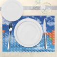thumbnail image 3 of Ambesonne Science Place Mats Set of 4, Clouds and Chemistry, Standard Size, White and Blue, 3 of 6