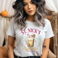 thumbnail image 2 of St. Nick’s Coffee Club Shirt | Festive Gingerbread Latte Christmas Tee, Navy, Size M, 2 of 6