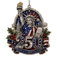 thumbnail image 2 of DLMCUH 250 Anniversary Christmas Ornaments, Metal 250 Anniversary USA Merchandise for Christmas Decorations, Keepsake Hanging Tree Pendant,Stocking Stuffers & Gifts for Family Friends Coworker(F), 2 of 6