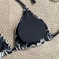 thumbnail image 4 of Qingpeng Women's 2 Piece Halter Swimsuit Textured Tie Side Triangle Bikini Bathing Suit, 4 of 6