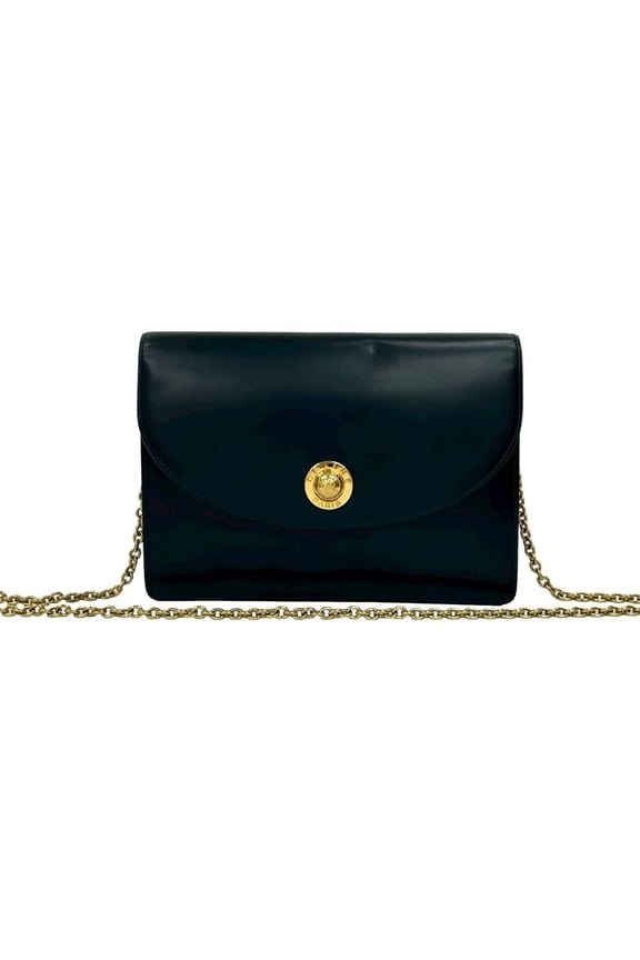 Pre-Owned CELINE Vintage Star Ball Logo Hardware Calf Leather Shoulder Bag Pochette... (Good)