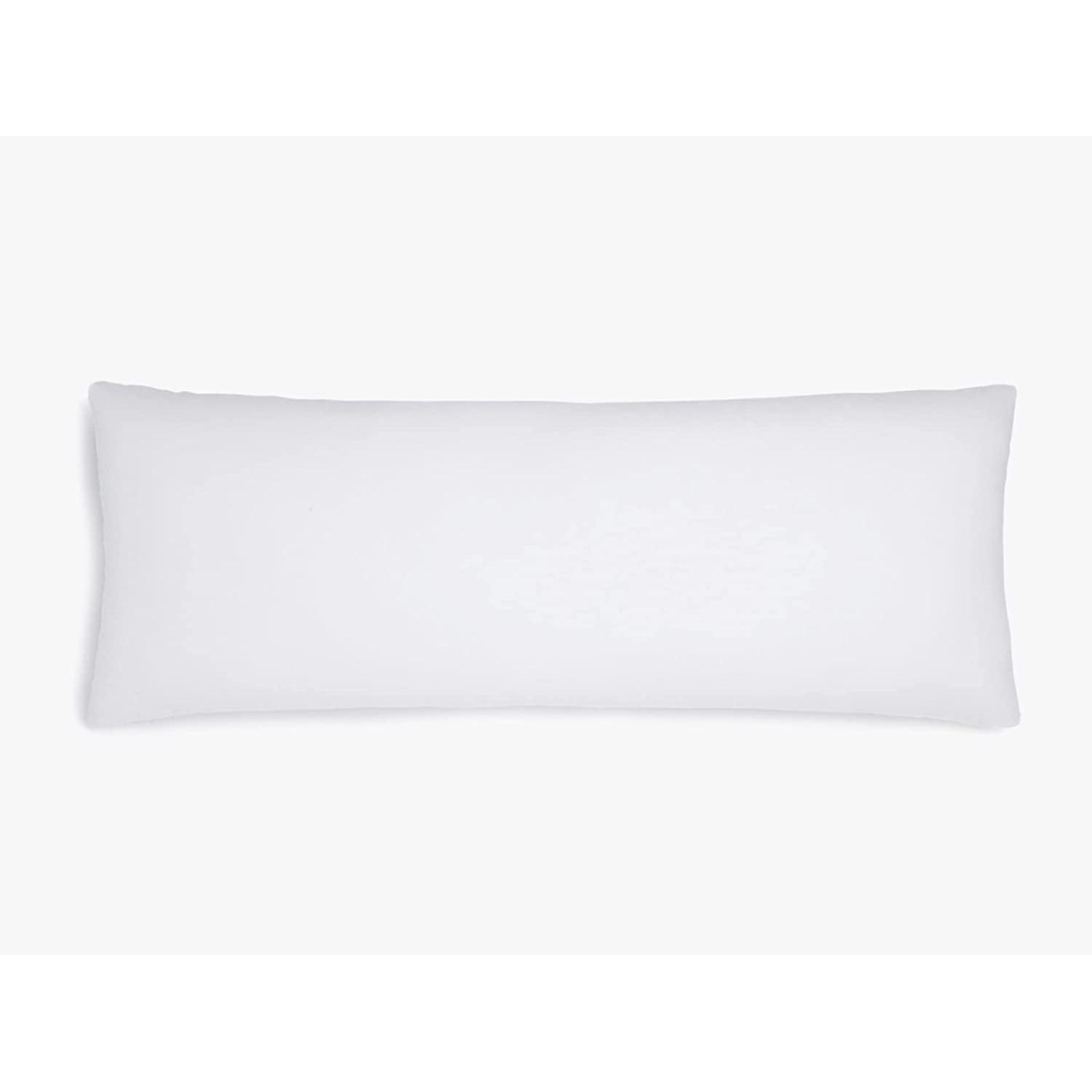 White Goose Down and Feather Body Pillow Pillows Size 20 Inches x 60