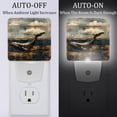 thumbnail image 2 of PhooArto Whale on Wood Board Plug in LED Night Light Auto Sensor Dusk to Dawn Decorative Night for Bedroom, Bathroom, Kitchen, Hallway, Stairs, Baby's Room, Energy Saving, 2 of 7