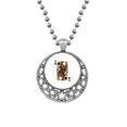 thumbnail image 1 of Playing Cards Spade Q Pattern Necklaces Pendant Retro Moon Stars Jewelry, 1 of 3