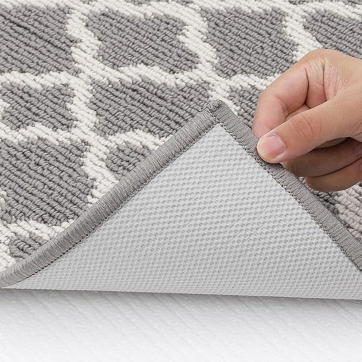 Yamaziot 2'x10' Runners Rug for Long Hallways, Runners Rugs for Floor Mat, Non Slip Washable Gray Runner Rug Carpet