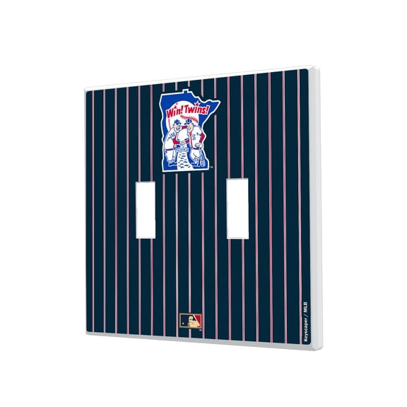 Minnesota Twins 1976-1986 Cooperstown Pinstripe Double Toggle Light Switch Plate