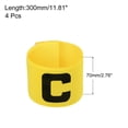 thumbnail image 2 of Unique Bargains Soccer Captain Armband Nylon Elastic Protective Arm Badge 4 Pack Yellow, 2 of 4