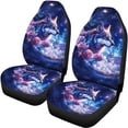 thumbnail image 5 of Pzuqiu Wolf Car Seat Covers Easy to Install Car Seat Covers Full Set Full Backrest Stretchy Breathable Fit for Trucks most Cars, 5 of 10