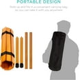 thumbnail image 3 of Foldable All-Purpose Portable Wooden Square Table with Carrying Case, Brown, 3 of 7