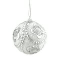 thumbnail image 2 of Northlight 3ct White and Silver Shatterproof Christmas Ball Ornaments 3" (75mm), 2 of 3