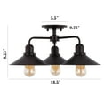 thumbnail image 3 of JONATHAN Y Calvin 18.5" 3-Light Iron Industrial LED Semi Flush Mount, Oil Rubbed Bronze, JYL7498A, 3 of 8