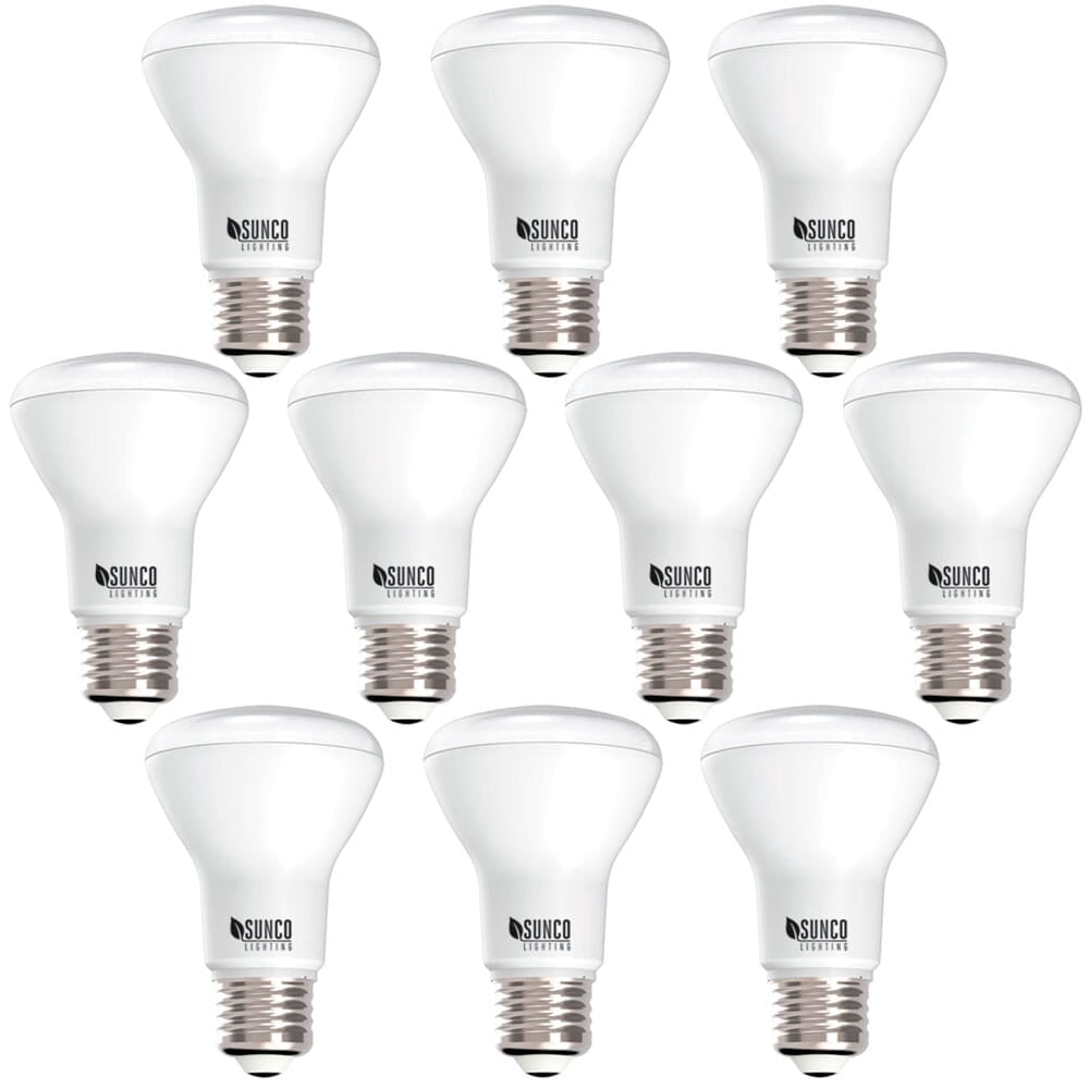 Sunco Lighting 10 Pack BR20 LED Bulb, 7W=50W, Dimmable, 2700K Soft