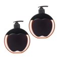 thumbnail image 4 of Dispensador de jabón de ducha de 2 piezas, dispensador de jabón líquido para manos, 300ml, inodoro, baño, Hotel para cocinas, accesorios para botellas Negro, 4 of 10