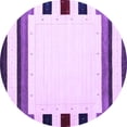 thumbnail image 1 of Ahgly Company Indoor Round Solid Purple Modern Area Rugs, 4' Round, 1 of 4