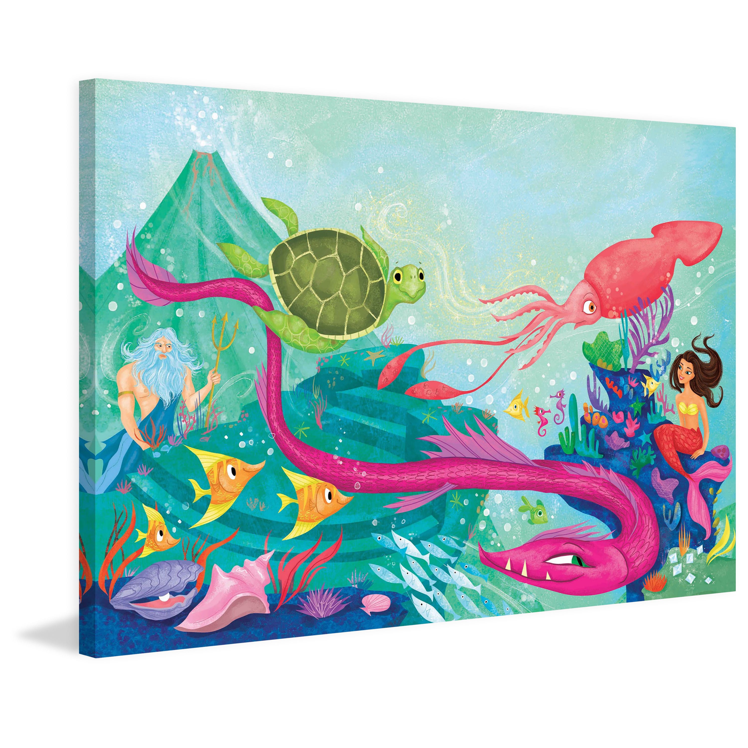 Marmont Hill "Sea Friends" by Curtis Painting Print on Canvas