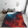 thumbnail image 5 of Cauagu Red And Blue Fire Pattern Flannel Bed Blankets,Fleece Blanket Comfortable Air Conditioning Blanket for Sofa Bed Travel Couch & Living Room -40"x30", 5 of 8