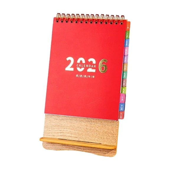 YiJuHui Mini Desk Calendar 2026-2027 - Runs From January 2026 until June 2027 Monthy Small Desktop Calendar Thick Paper Twin-Wire Binding for Home or Office