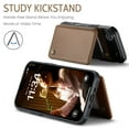 thumbnail image 6 of For iPhone Air Case with Card Holder, Wallet Case for Women Men with RFID Blocking, Durable Leather Kickstand Magnetic Clasp Shockproof for iPhone Air, 6 of 11
