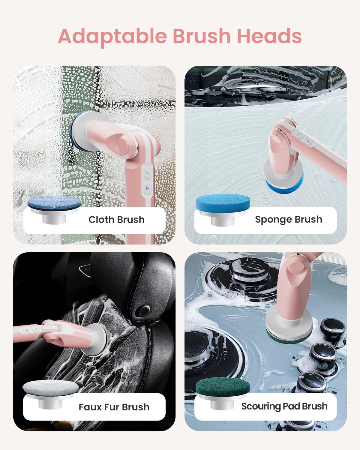 LyriFine Elektrische spinschrobber, 2024 nieuwe Full-Body IPX7 Waterdichte Badkamer Cleaner Borstel, Douche Scrubber met Lange Handvat & 2 Snelheden, Hoofden Vervanging, Schoonmaakbenodigdheden voor LyriFine Elektrische spinschrobber, 2024 nieuwe Full-Body IPX7 Waterdichte Badkamer Cleaner Borstel, Douche Scrubber met Lange Handvat & 2 Snelheden, Hoofden Vervanging, Schoonmaakbenodigdheden voor