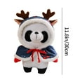 thumbnail image 3 of Festive Holiday Decor, 11.81 Inch Soft Stuffed Animal, Cute Panda Bear With Santa Hat, Christmas Gift Idea, Home Office Decoration, Seasonal Plush Toy, 3 of 6