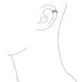 thumbnail image 3 of Bling Jewelry Womens Minimalist Pave CZ Band Cartilage Ear Cuffs Clip Wrap Earrings Sterling Silver, 3 of 4