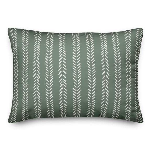 Creative Products Green Petal Lines 14x20 Indoor / Outdoor Pillow