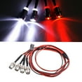 thumbnail image 3 of 3-9V 8 LED Headlights Roof Light for 1/5 1/8 1/10 1/12 1/16 RC Car Truck DIY, 3 of 7