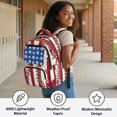 thumbnail image 3 of HELLHERO Baseball Flag Print 17 Inch School Bag, Ventilated Padded 600D Polyester Backpack for Elementary Back to School Daily Use, 3 of 7
