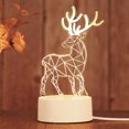 thumbnail image 2 of 1pc USB Charging 3D Solid Night Lamp LED Decorative Table Lamp Birthday Gift Cabinet Lamp Creative LED Table Lamp for Home Party Decor Elk Style Size 6, 2 of 7