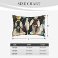 thumbnail image 4 of Zufioo Colorful Bulldog Duo Print Double-sided Plush Pillow Cover,Decorative Pillow Protector without Pillow Core, Suitable for Sofa, Bedroom, Car-20"x30", 4 of 6