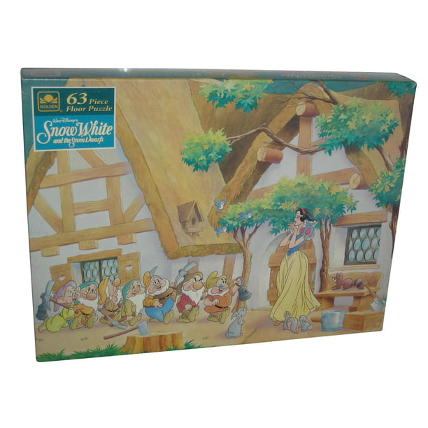 Disney Snow White and The Seven Dwarfs 63 Piece Vintage Golden Floor Puzzle  - Walmart.com