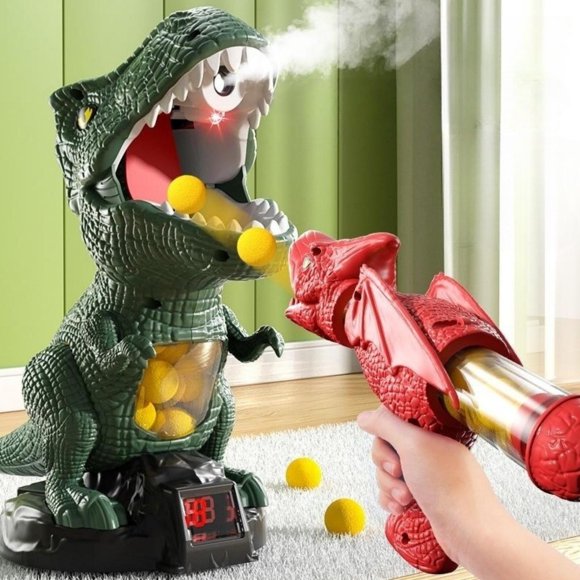 Fridja Universal Rotating Spray Dinosaur Kids Shooting Soft Dinosaur Model Toys Christmas Gift for Kids