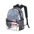 thumbnail image 2 of Picia Watercolor Winter Landscape For Christmas Large Capacity Backpack Classic Style Backpack Casual Backpack Water-Resistant School Work Travel Outdoor Backpack, 2 of 8