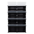 thumbnail image 5 of 7-Tier Portable Shoe Rack Organizer - 28 Pair Capacity Expandable Storage Cabinet for Heels, Boots & Slippers - Free Standing Black Shoe Shelf for Entryway, 5 of 18