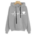 thumbnail image 2 of Vedolay Tops for Women Women's Oversized Sweatshirts Hoodies Long Sleeve Pullover Fall Clothes with Pocket,Gray S, 2 of 3
