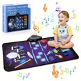 thumbnail image 1 of QJUHUNG 2-in-1 Music Learning Toy  with Drum Set + Piano Mat  Colorful Musical Instrument Blanket with Built-in 8 Musical Instrument Sounds and 13 Piano Keys  Suitable for Youngsters over, 1 of 7