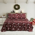 thumbnail image 2 of Printed Holiday 4pc Sheet Sets, Easy Care, Soft & Wrinkle-Resistant Bedding, Snowy Nights - Twin Bed Size, 2 of 4