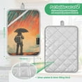 thumbnail image 6 of Yayeee Pot Holders Kitchen Heat Resistant with Pocket 7"x9.8" Cotton Oven Cooking Hot Pads, Astronaut in Rain, 6 of 7