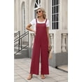 thumbnail image 3 of ANRABESS Women's Overalls Jumpsuit Summer Casual Wide Leg Pants, Loose Bib One Piece Outfit with Pockets and Adjustable Straps, 3 of 8