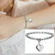 thumbnail image 2 of Pulseras con iniciales para adolescentes Pulseras con corazón de acero inoxidable para mujeres 26 letras Alfabeto Pulsera Regalos de joyería para niñas adolescentes, 2 of 4