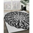 thumbnail image 3 of Ahgly Company Machine Washable Indoor Rectangle Transitional Charcoal Black Area Rugs, 5' x 7', 3 of 7