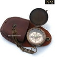 thumbnail image 6 of NauticalMart Brass Compass Gift to My Son Compass with chain and Leather Storage Case, 6 of 7
