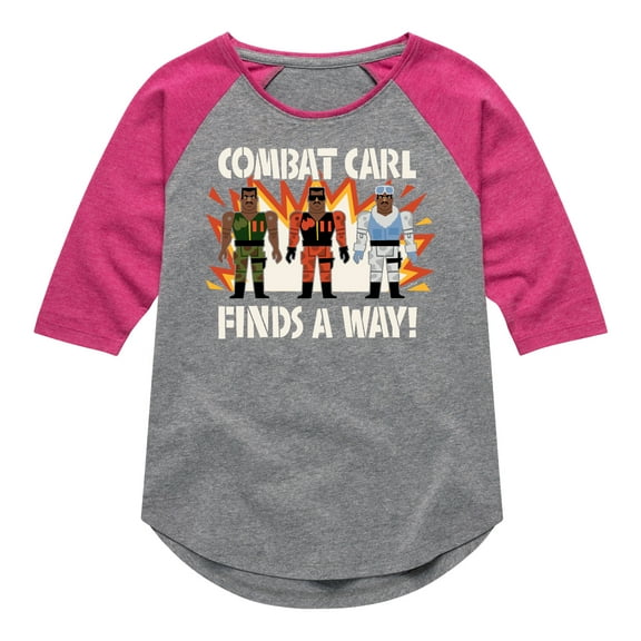 Toy Story - Carl Finds a Way - Toddler And Youth Girls Raglan Graphic T-Shirt