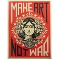 thumbnail image 1 of Dsscvnef Make Art Not War Art Poster Print Library 18x24In, 1 of 2