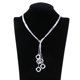 thumbnail image 3 of Punky De Aleación De Plata De Múltiples Capas Collar Serpiente Cadena Borla Colgante Cuadrado, 3 of 9