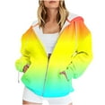 thumbnail image 1 of Dvkptbk Women Veste Décontractée Veste Zip Up Sweat à Capuche Sweats Imprimés à Manches Longues Sweats à Capuche, 1 of 5