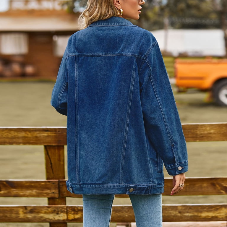 amazon plus size distressed long jean jacket