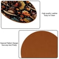 thumbnail image 5 of Thanksgiving 6PCS Round Coasters Set, Microfiber Leather Drink Coasters, 11x11 cm/4.3x4.3 in, 5 of 6
